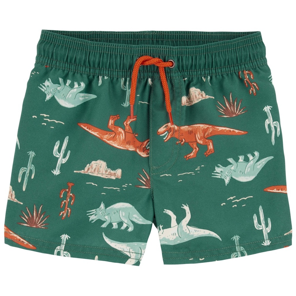 Carters Dinosaur Print Swim Trunks, 5T